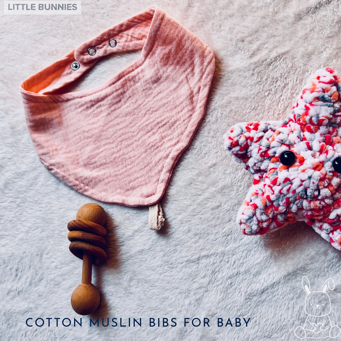 Cotton Muslin Bibs for baby