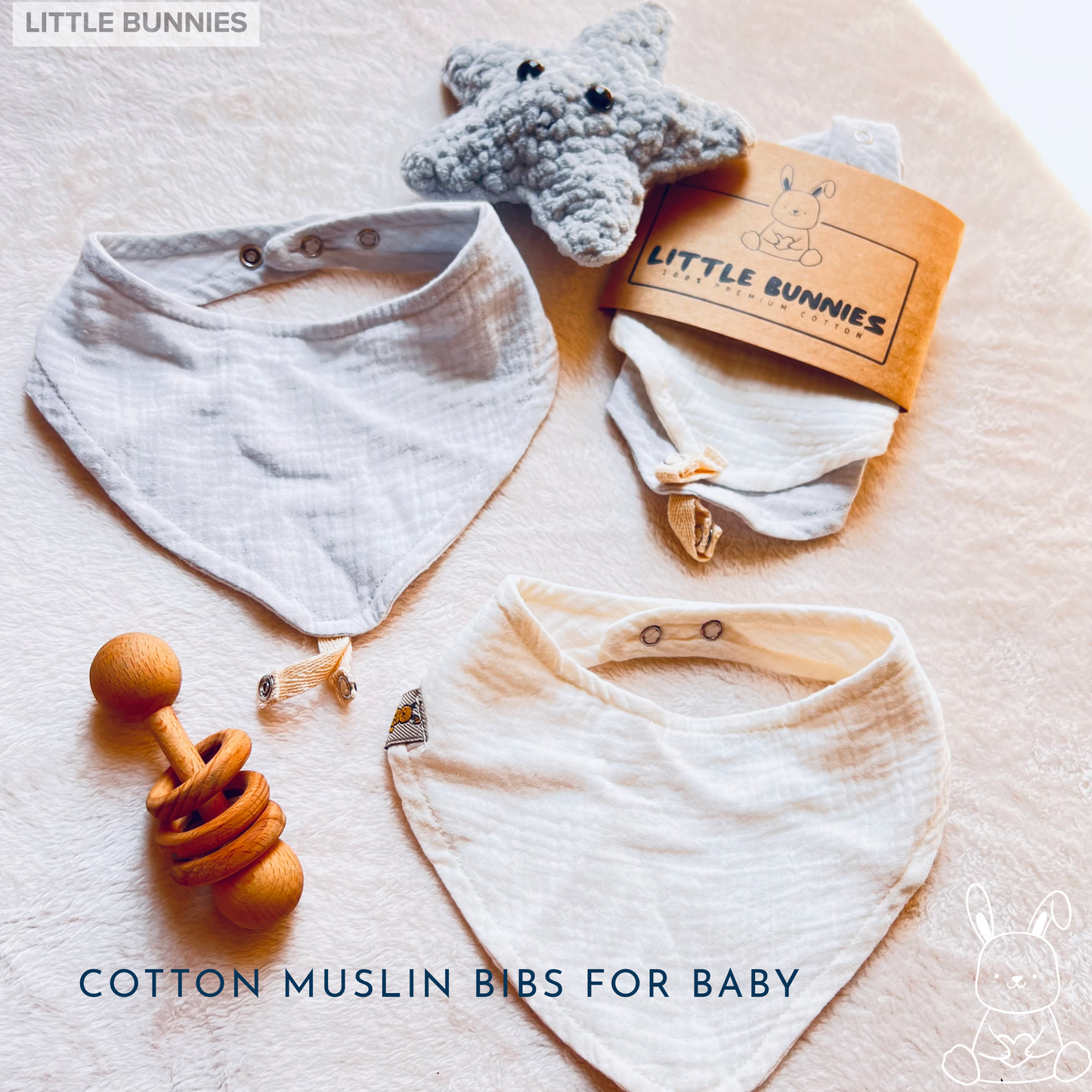 Cotton Muslin Bibs for baby