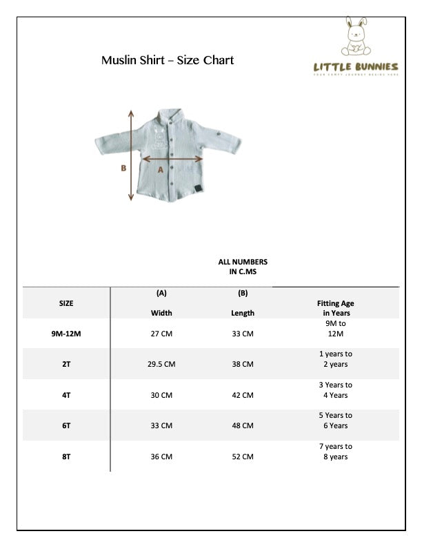 Muslin Summer Shirt for Boys