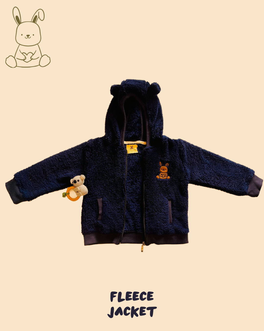 Little Bunnies Fleece Fur Zip Jacket