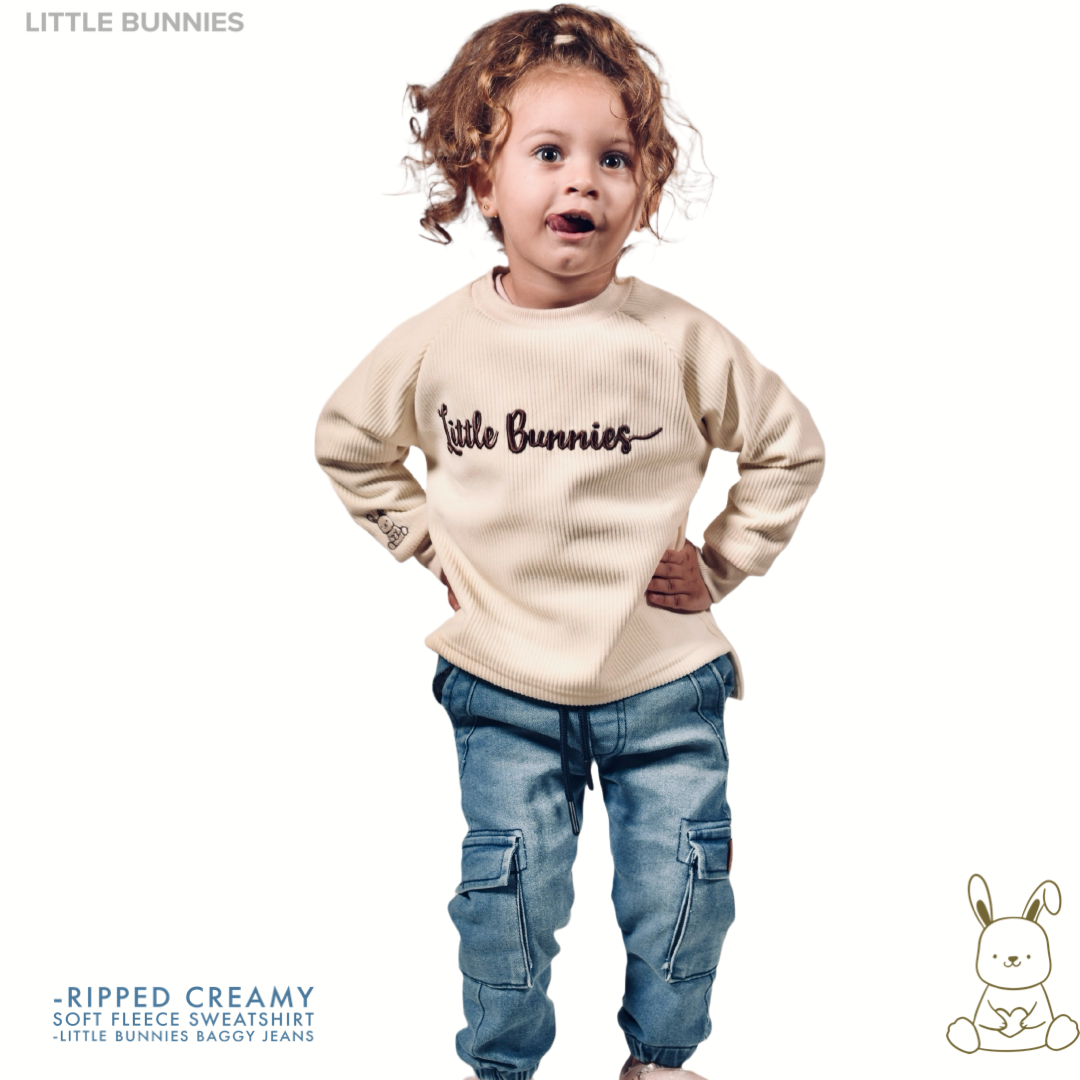 Little Bunnies Ribbed Sweatshirt