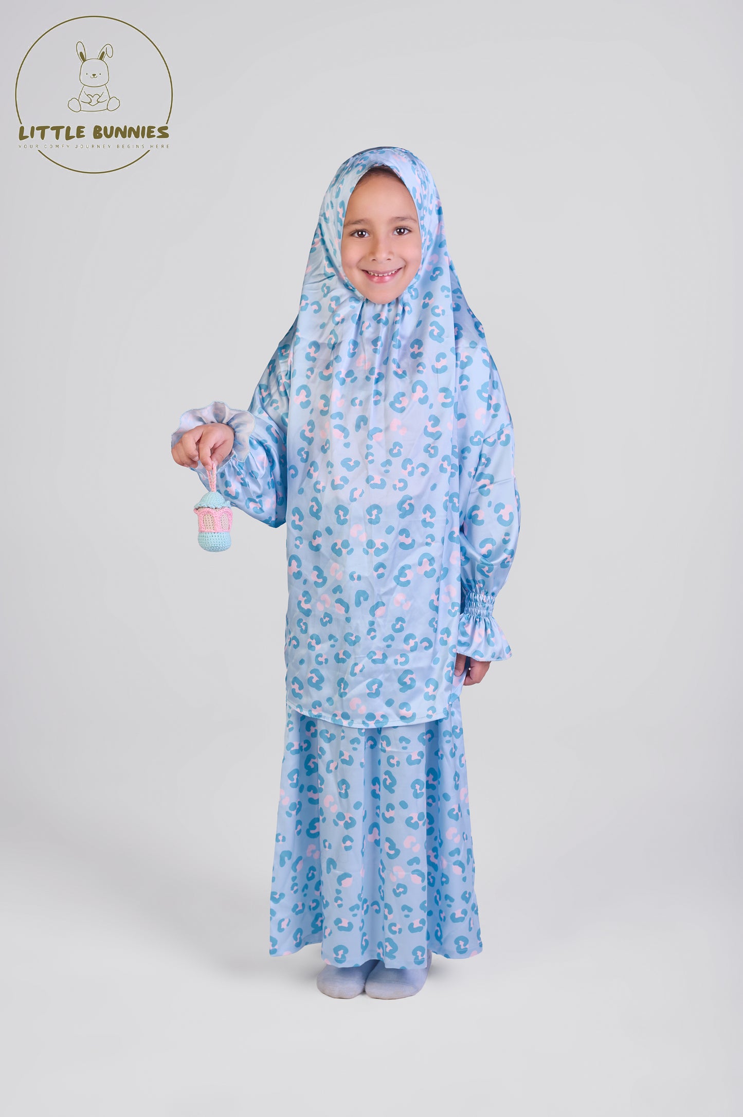 Blue Leopard Satin Isdal Set Box