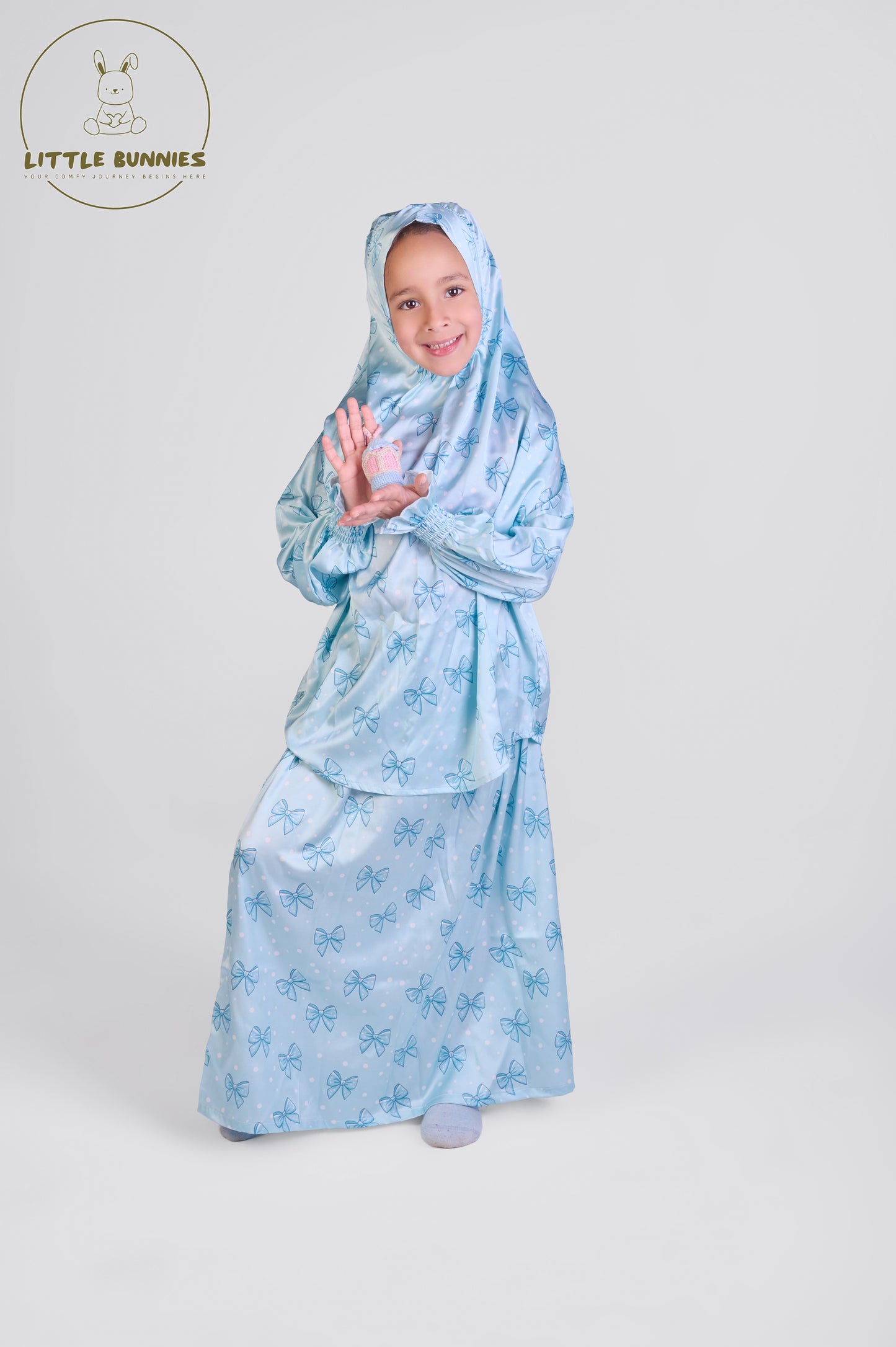 Blue Bows Satin Isdal Set Box