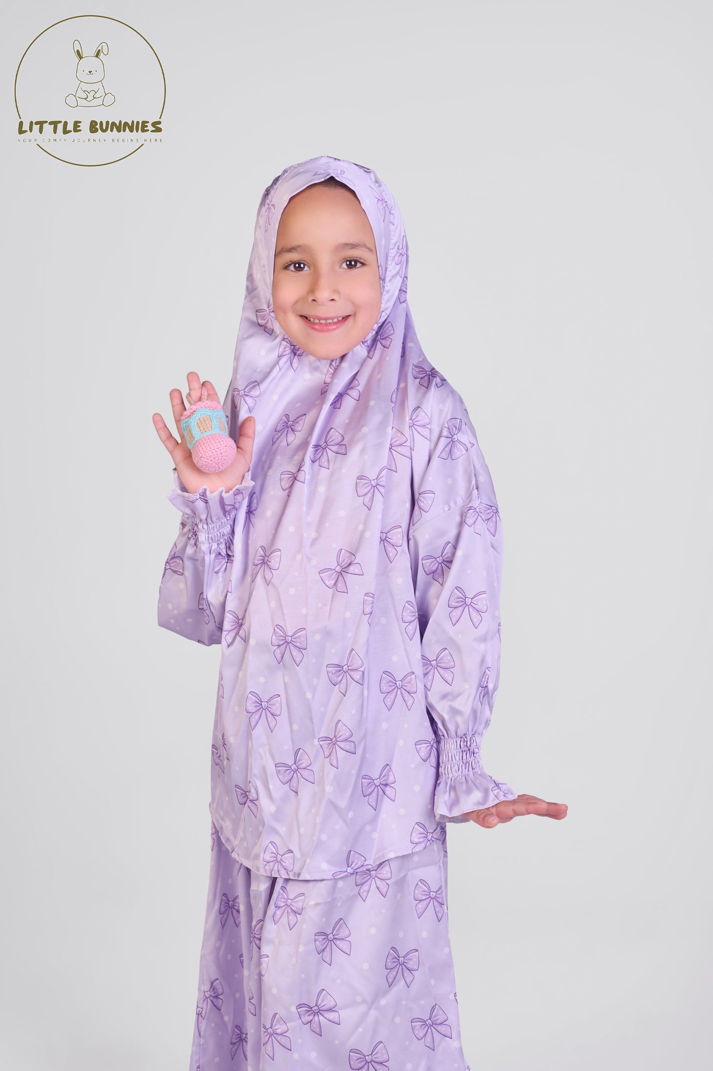 Purple Bows Satin Isdal Set Box