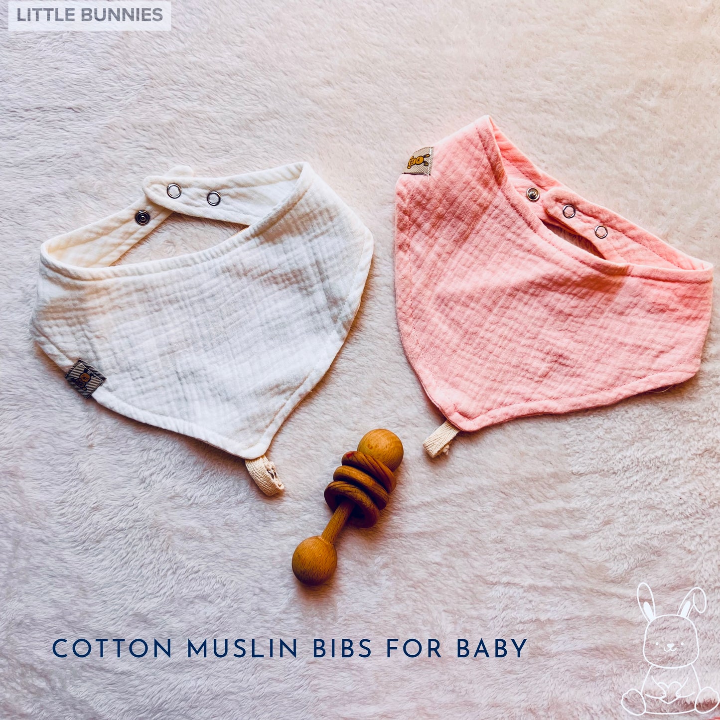 Cotton Muslin Bibs for baby