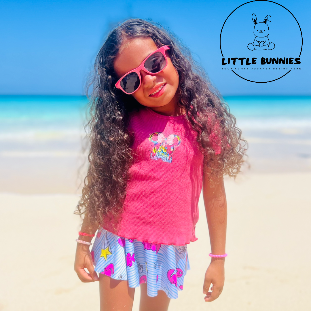 Cashmere Ribbed Cotton Girls T-shirt