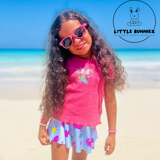 Cashmere Ribbed Cotton Girls T-shirt