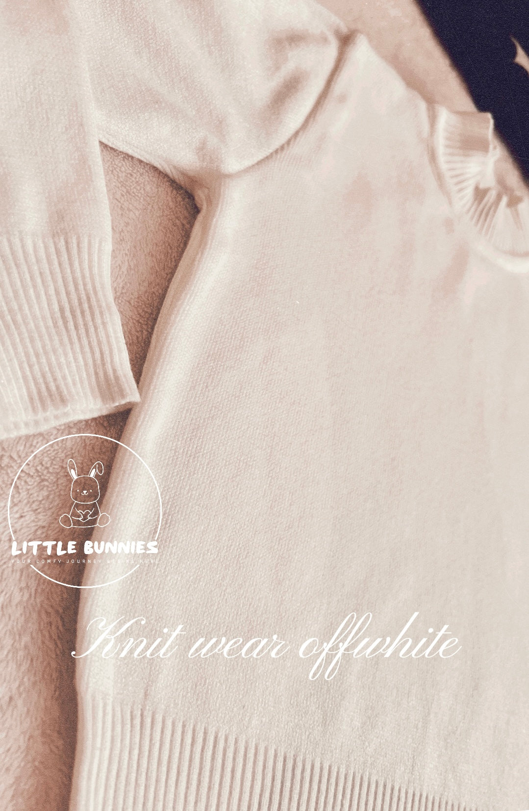 Basic Knitting Half Collar Off-White Pullover