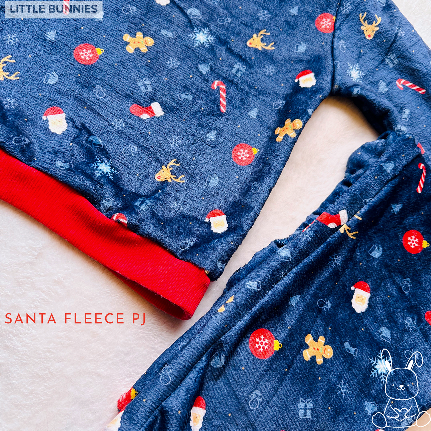 Navy Santa Fleece Pyjama