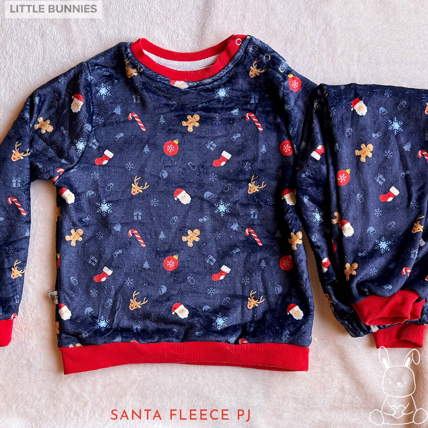 Navy Santa Fleece Pyjama