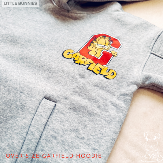 Garfield Grey Fleece Oversize Hoodie