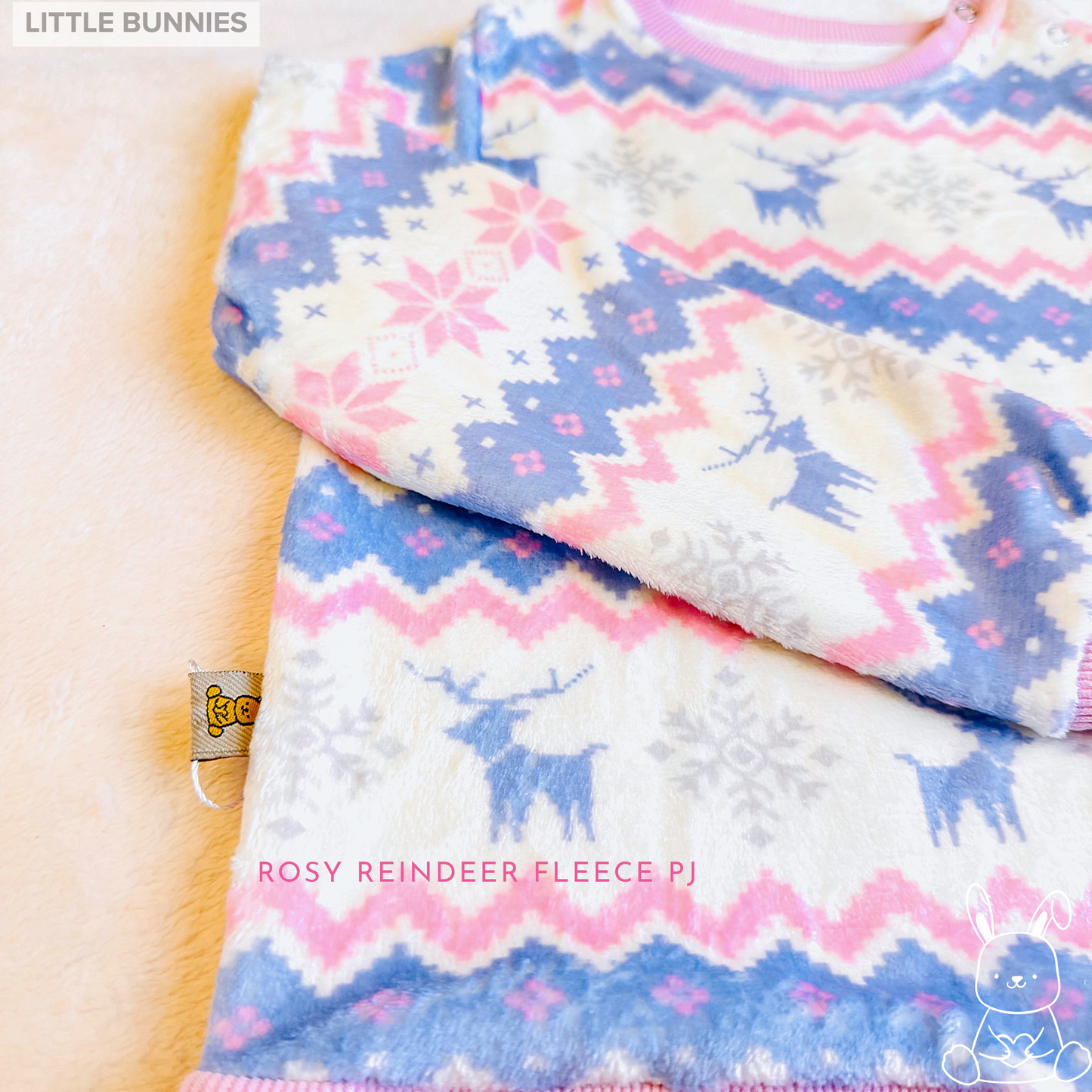 Reindeer Pinkish Fleece Pyjama